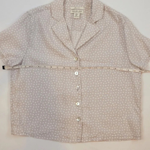 Rachel Zoe Gray Polka Dot Button Down Shirt - Picture 6 of 6